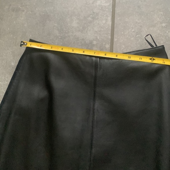 Vintage Floor Length Genuine Leather Maxi Skirt with Back Zipper - Picture 11 of 13